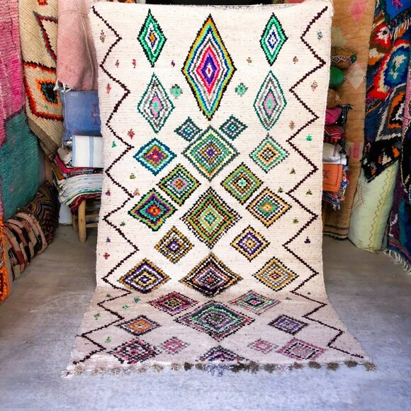Colorful Ourika Handmade Moroccan Rug - 7.9 ft x 4.6 ft - Picture 1 of 6